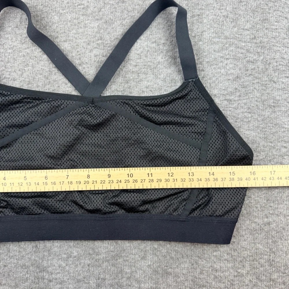 C9 Champion Sports Bra Women's XXL Black Mesh Adjustable Crisscross Straps N9704